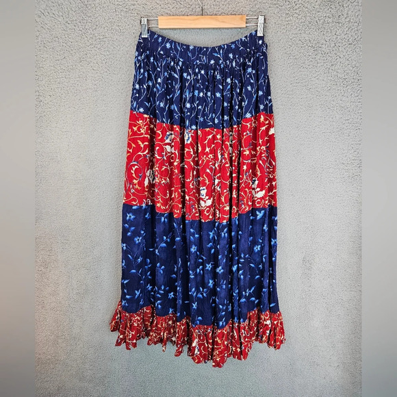 Uniform John Paul Richard Broomstick Maxi Skirt Sz S Western Cowgirl Rodeo - Picture 2 of 6